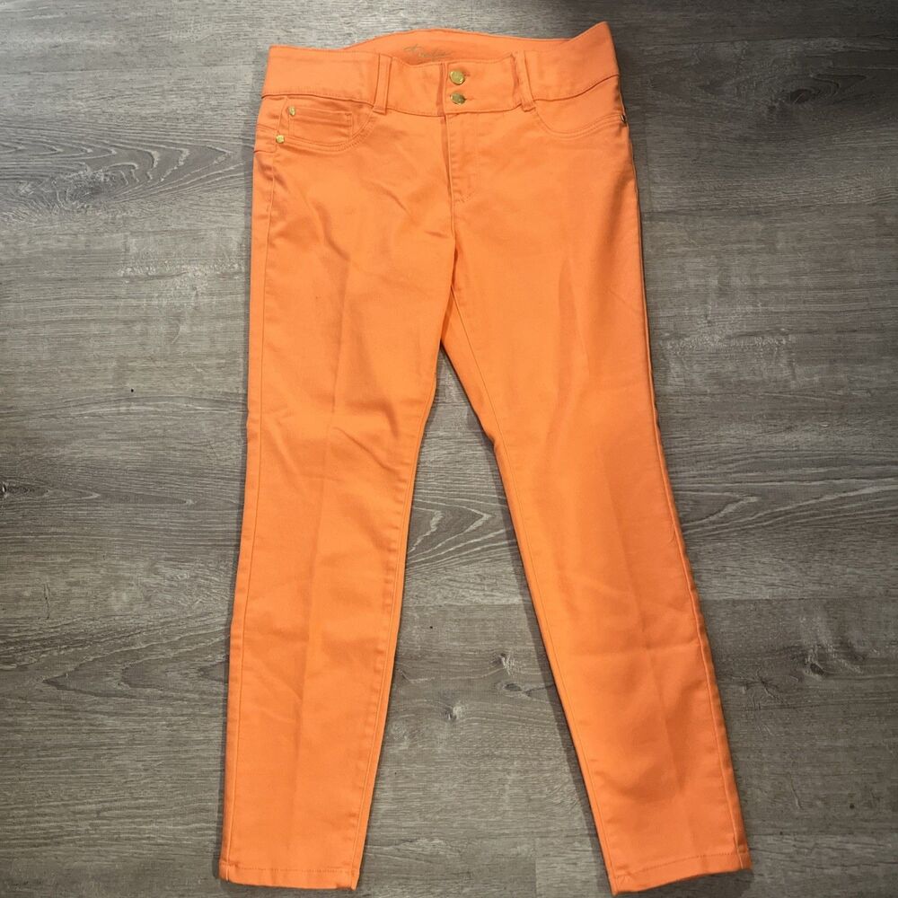 Thalia Sodi Bright Orange Stretch Women’s Jeans Size 10